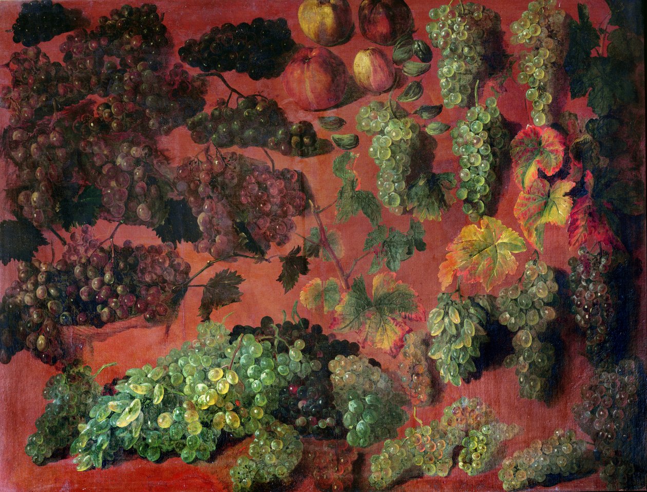 Üzüm Demetleri ile Natürmort by Alexandre Francois Desportes
