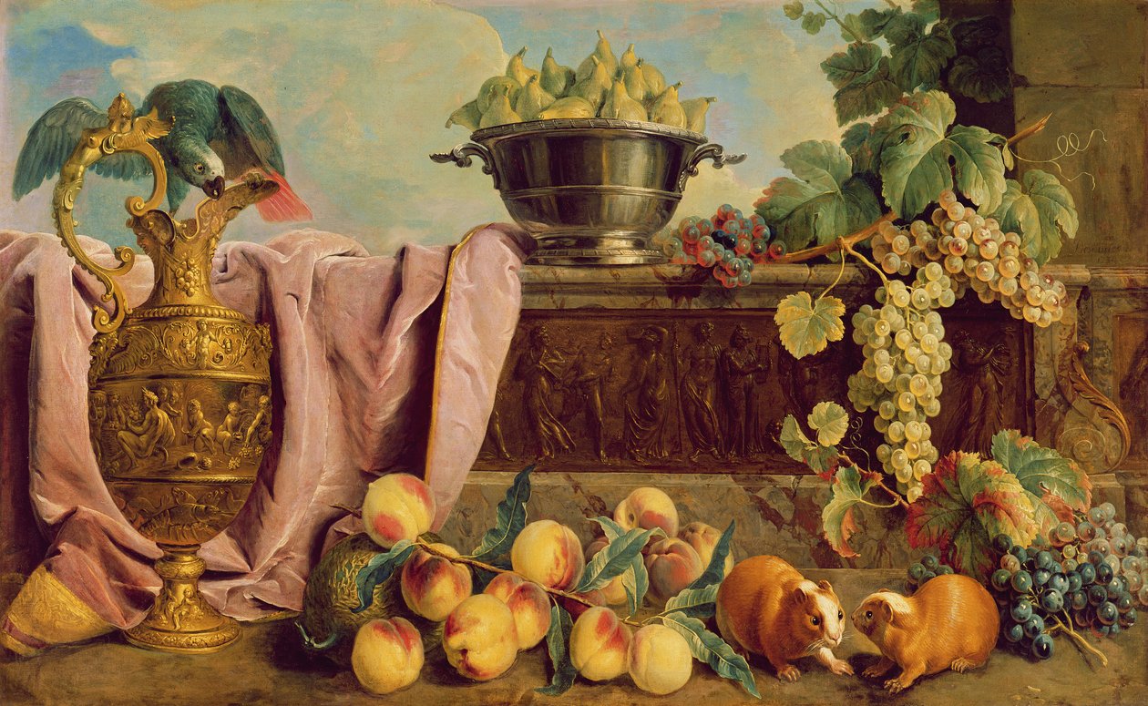 Bir Sürahi ile Natürmort, 1734 by Alexandre Francois Desportes