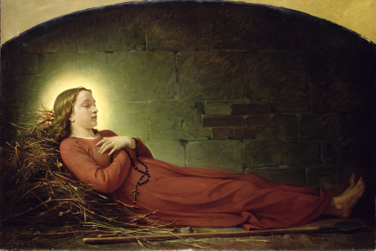 Germaine Kuzeninin Ölümü (1579-1601) Pibrac Bakiresi, 1863 dolayları by Alexandre Grellet