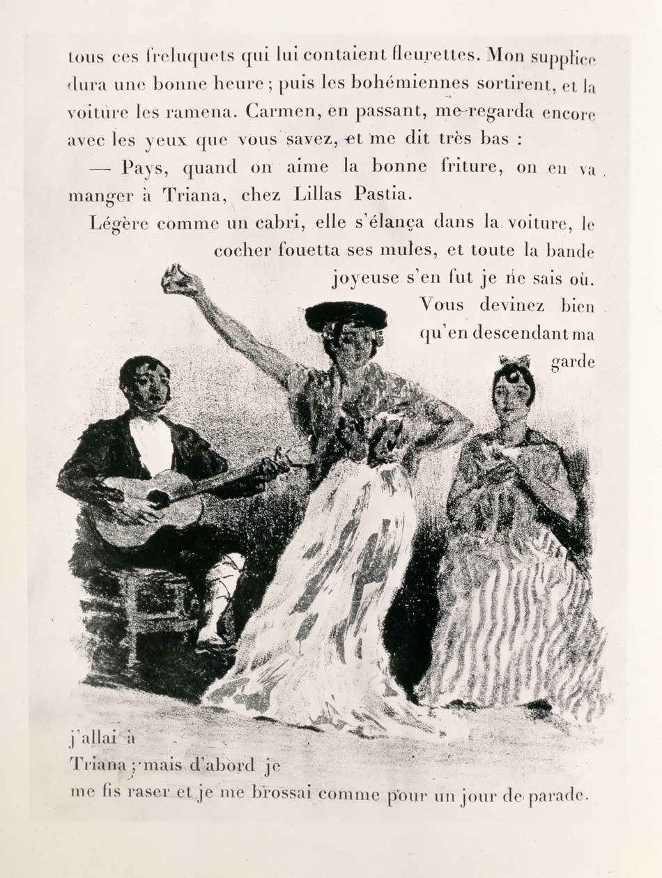 Carmen dansı, pub.1901 by Alexandre Lunois