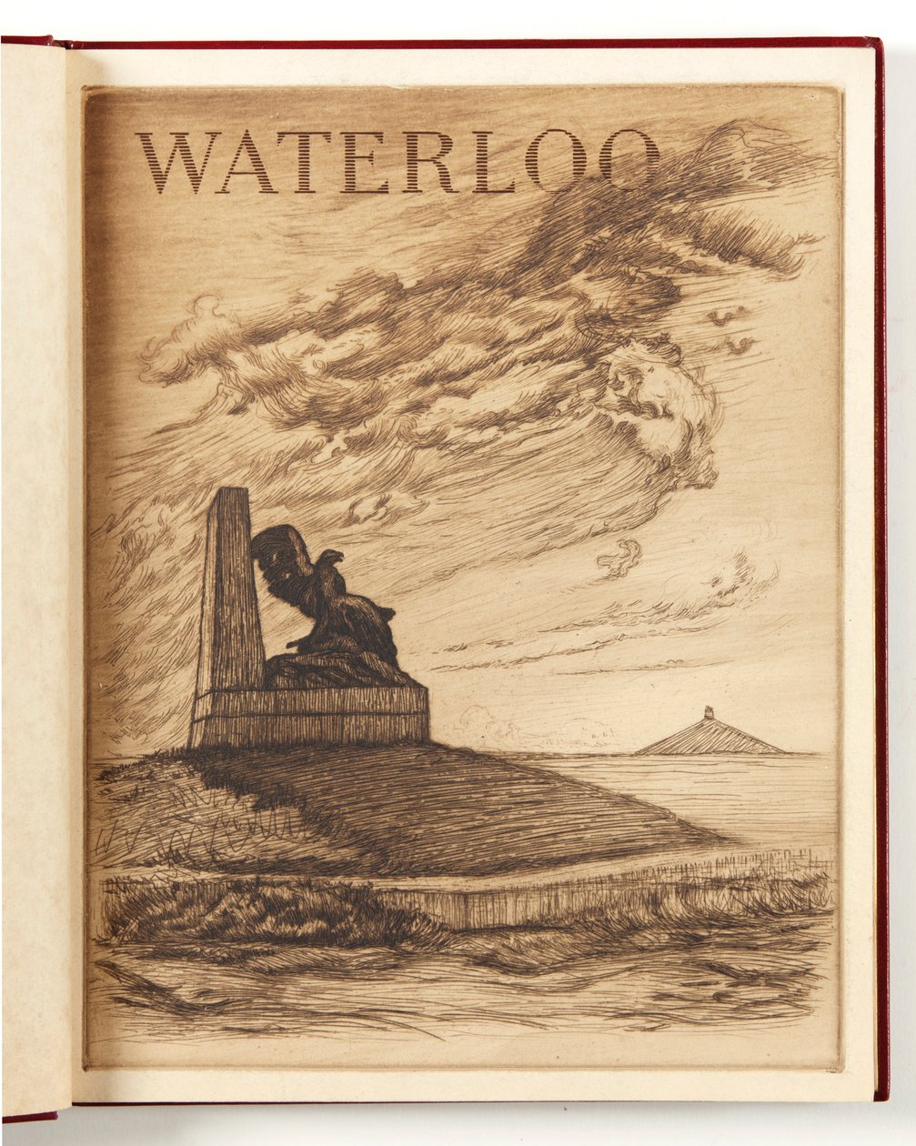 'Le champ de Bataille de Waterloo'dan Genappe yolunda Fransızlar Anıtı, 1915 by Alexandre Toupey