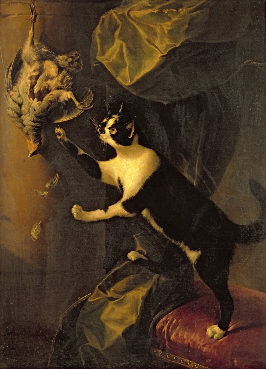 Kedi ve Ölü Oyunu by Alexandre Francois Desportes