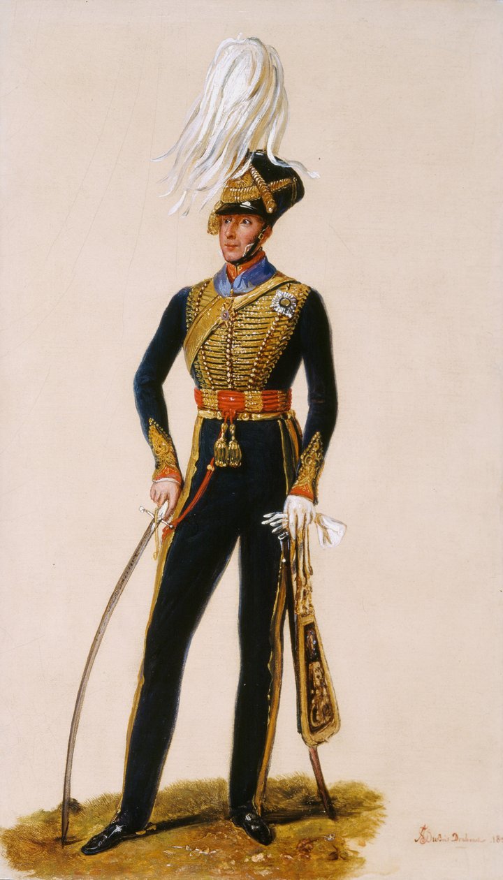 Korgeneral Sir Thomas Downman (1776-1852) KCH Royal Horse Artillery, c.1832 (değirmen tahtasında yağ) by Alexandre Jean Dubois Drahonet