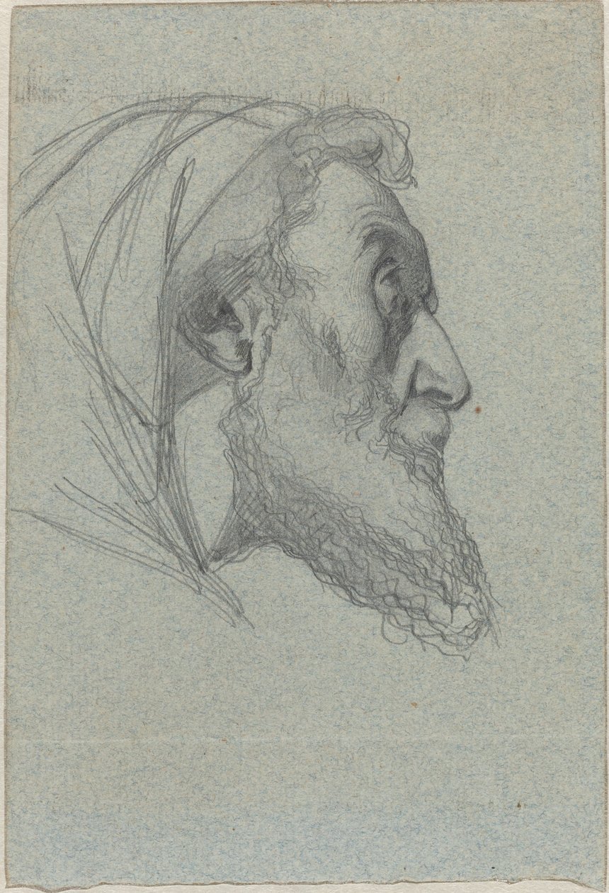 Profildeki Sakallı Adam (rekto) / Yukarıya Bakan Kadın (verso) by Alexandre Bida