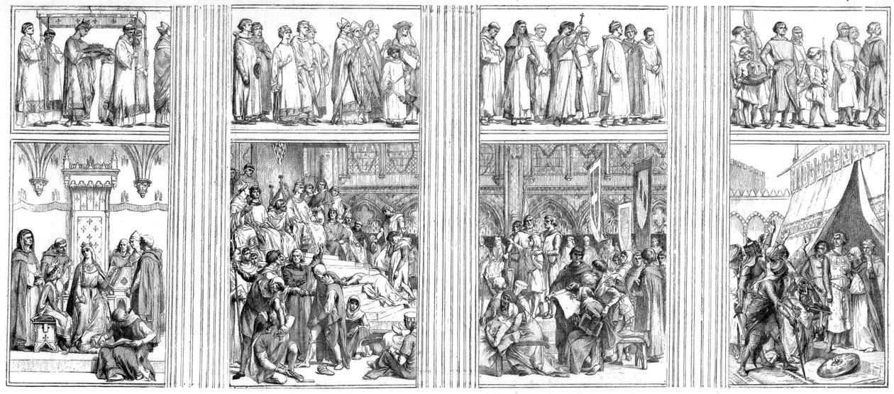 Pantheon'un sol transeptinde boyama, Paris, c1880-1882. by Alexandre Cabanel
