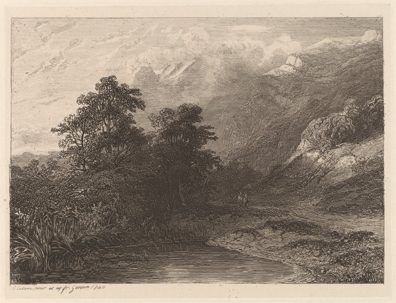 Dağ Göl Kenarı by Alexandre Calame