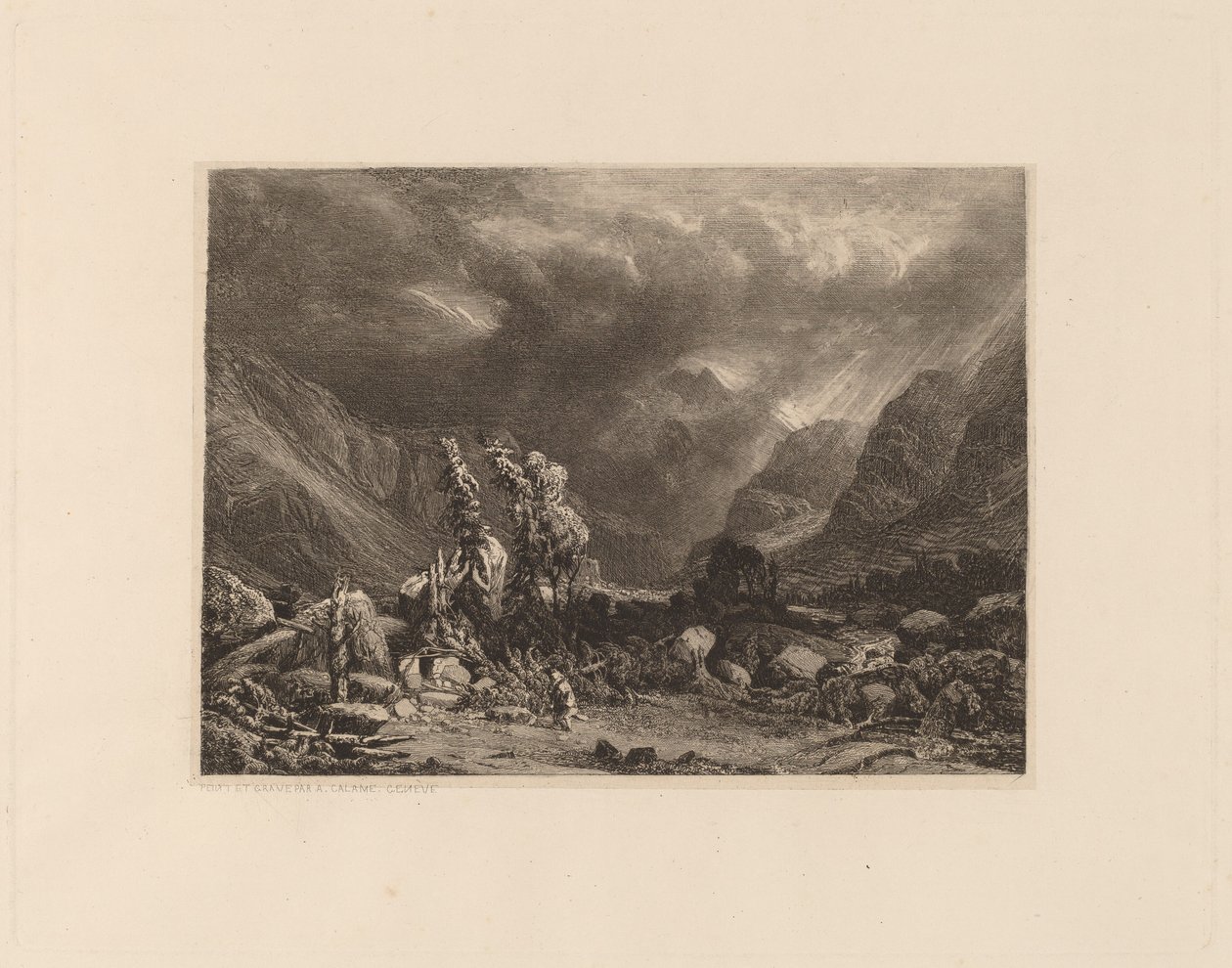 Dağlarda Fırtına by Alexandre Calame