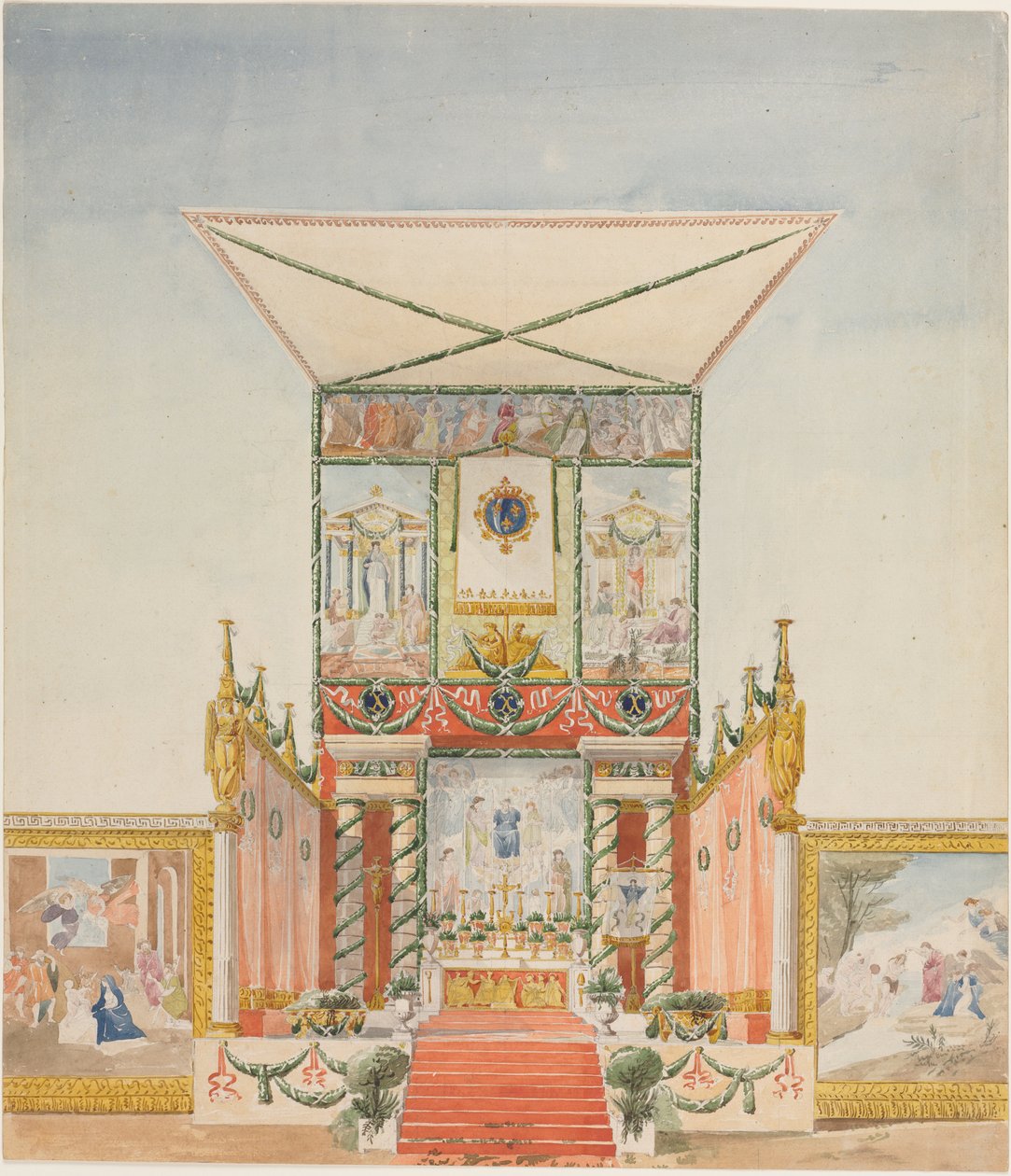 Charles X için Taşınabilir Tarla Sunağı by Alexandre Denis Abel de Pujol