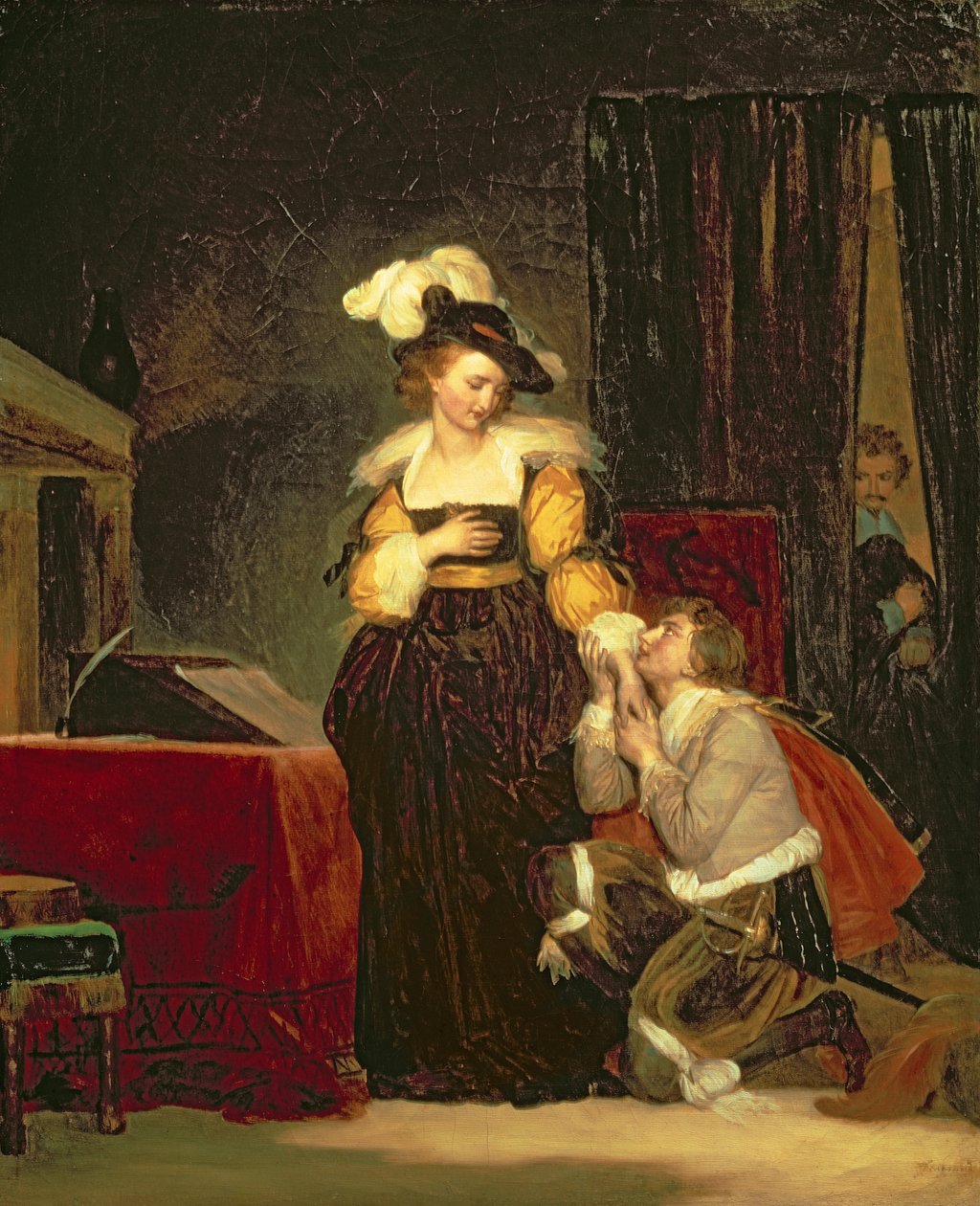 İskoç Kraliçesi Mary (1542-87), Rizzio ile, 1830 dolayları (tuval üzerine yağlı boya) by Alexandre Evariste Fragonard
