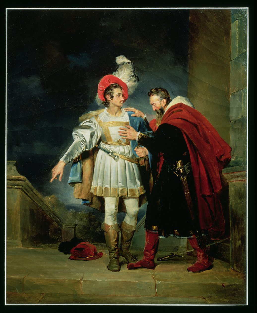 Rodrigo de Vivar, El Cid (c.1043-99) ve babası Don Diego, c.1827 by Alexandre Evariste Fragonard