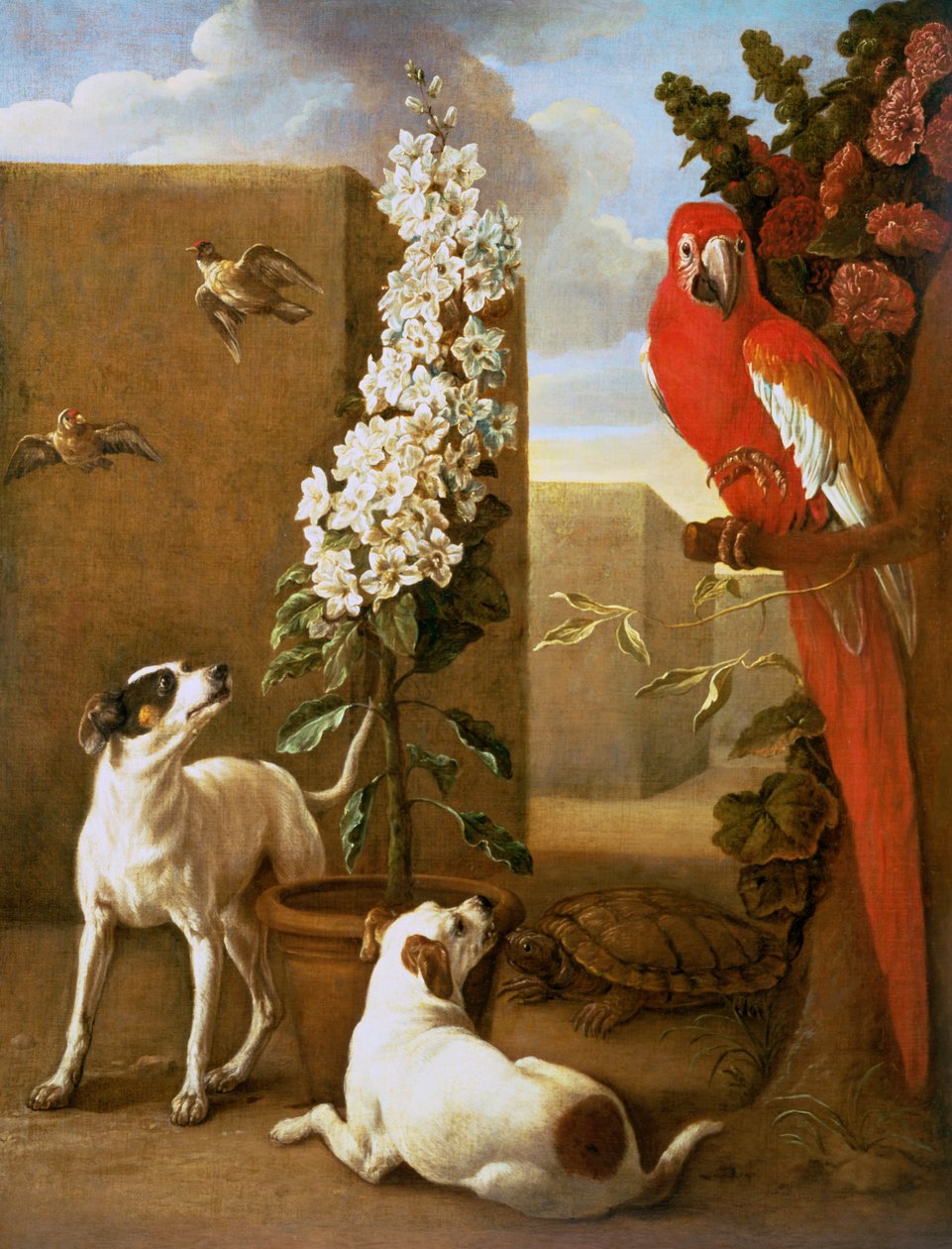 Köpekli Papağan by Alexandre Francois Desportes