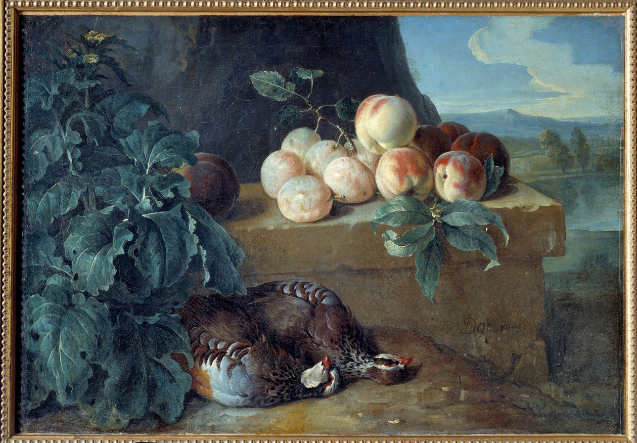 Şeftali ve keklik. Francois Desportes