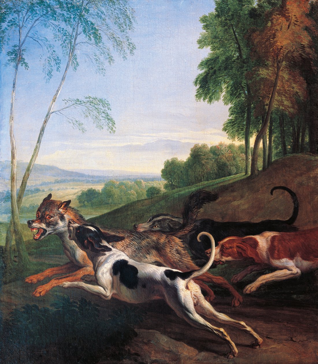 Kurt avı, resim Alexandre-Francois Desportes (1661-1743), Fransa by Alexandre Francois Desportes