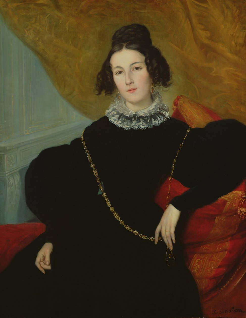 Madam Kalabalığın Portresi by Alexandre Francois Xavier Sigalon