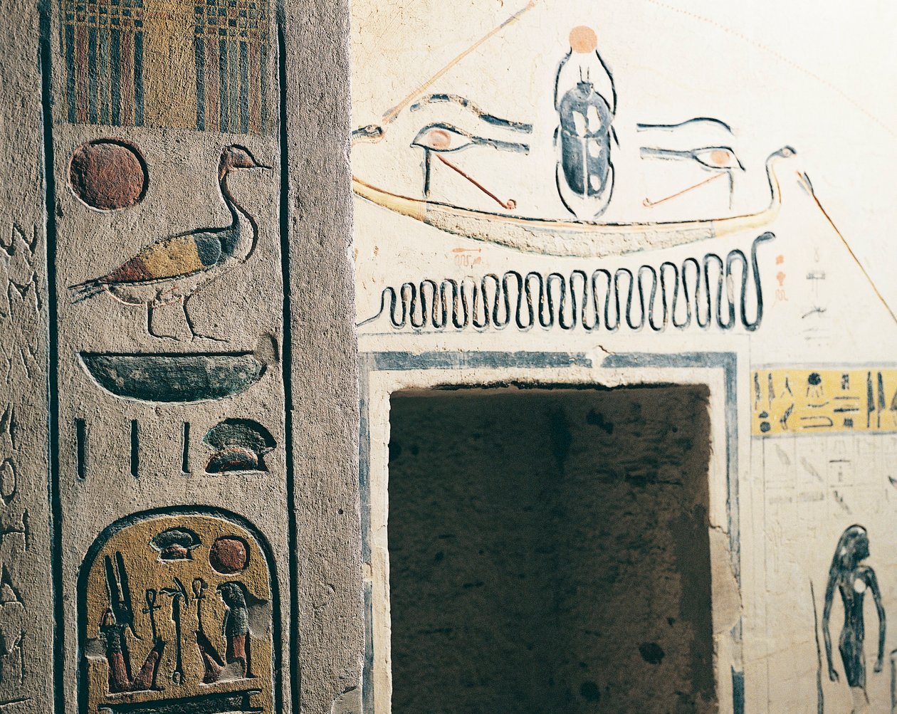 Mısır, Antik Teb, Luksor, Krallar Vadisi, Ramses IX Mezarı, geçiş detayı by Nicolas Toussaint Charlet
