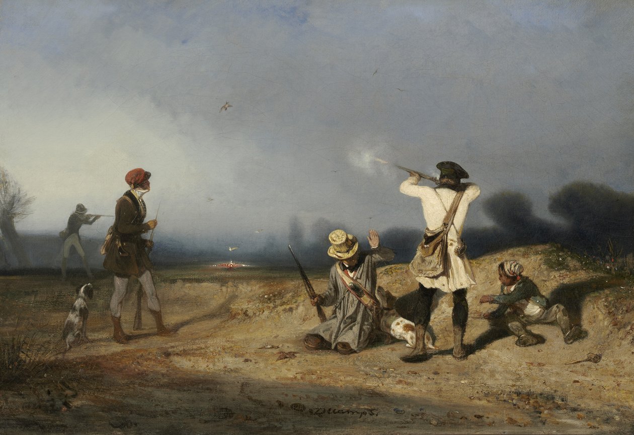 Kuş Avı, 1830 by Alexandre Gabriel Decamps