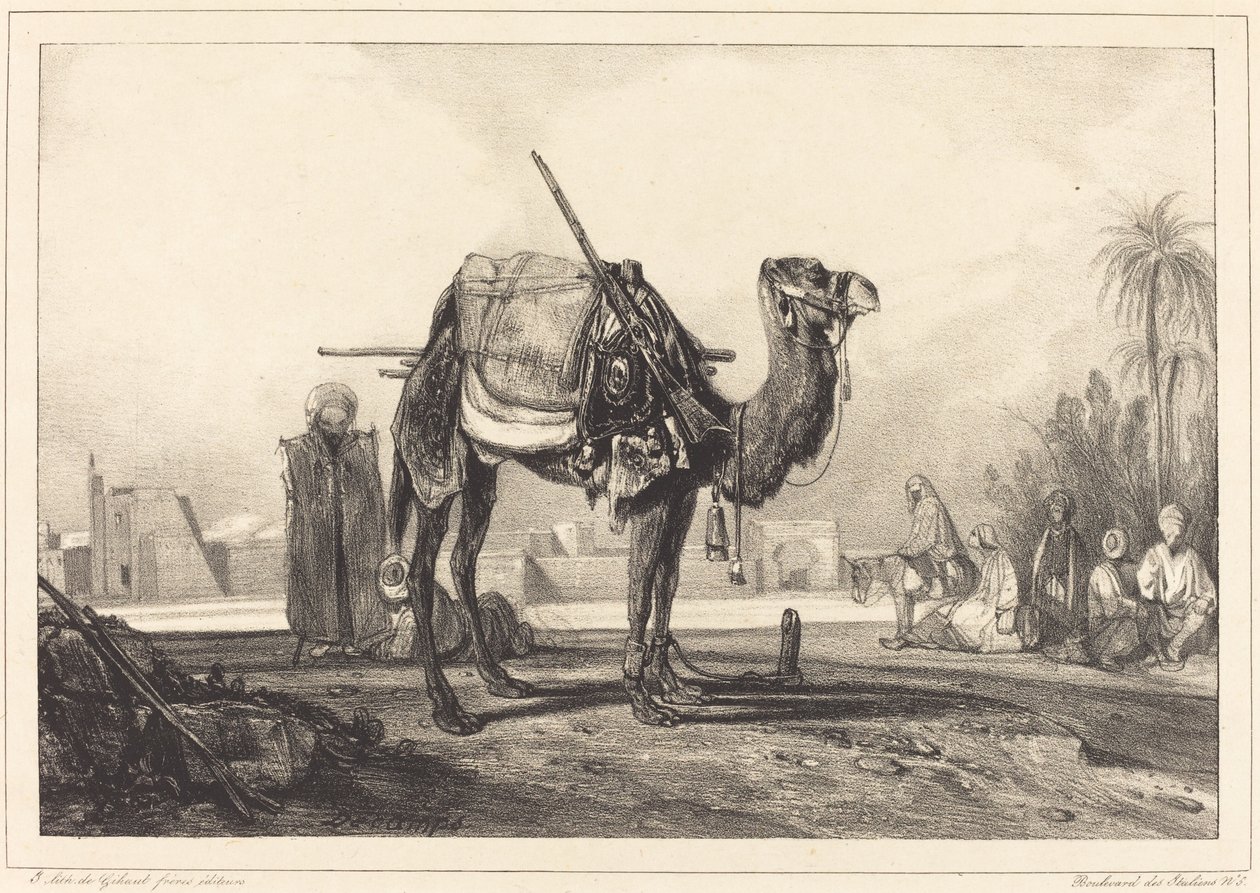 Deve ve Araplar by Alexandre Gabriel Decamps