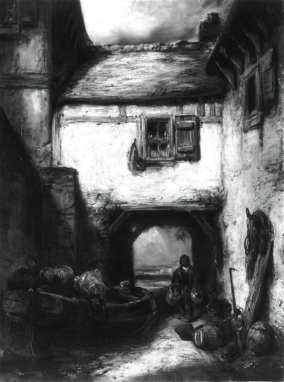 Avlu, ç. 1855. by Alexandre Gabriel Decamps
