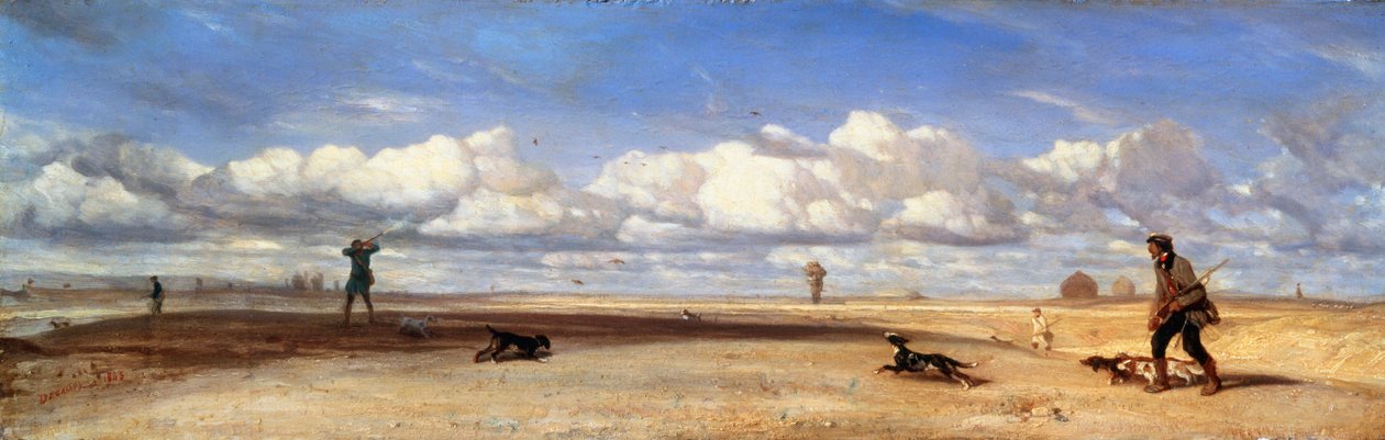 Ördek Avcıları, 1843. by Alexandre Gabriel Decamps