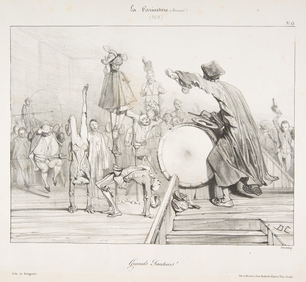 Büyük Süveterler!, La Caricature, 1823-60. by Alexandre Gabriel Decamps