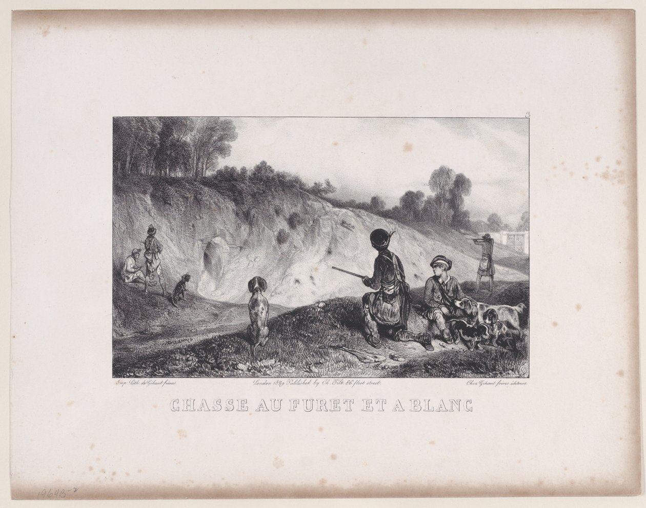 Avlanma Sahneleri dizisinden Boşluklarla Gelincik Avı, 1829. by Alexandre Gabriel Decamps