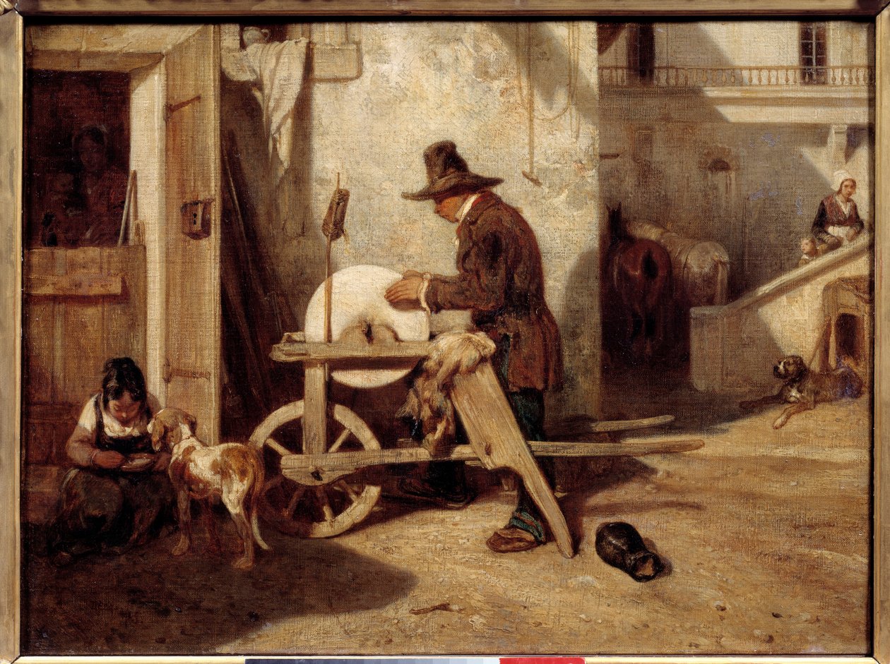 Le remouleur Boyama Alexandre Gabriel Decamps tarafından by Alexandre Gabriel Decamps