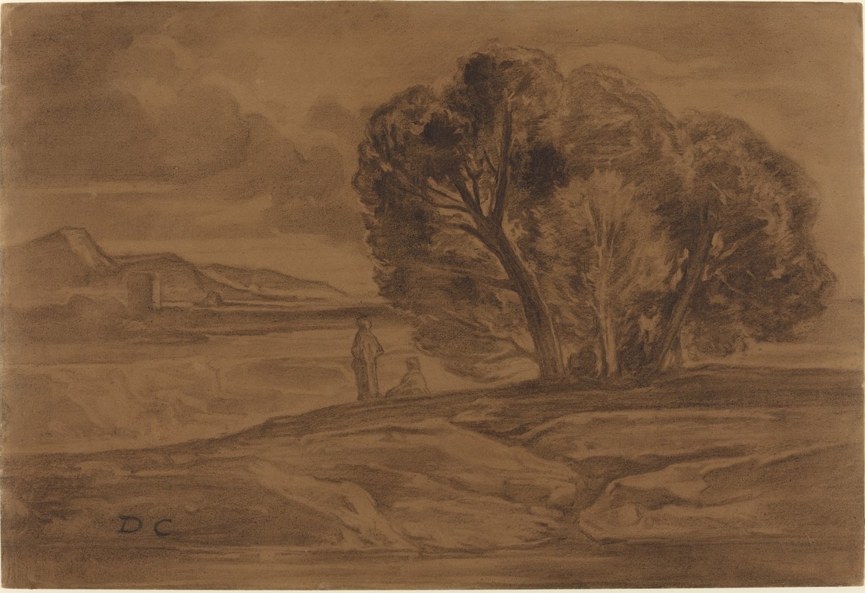 oryantal manzara by Alexandre Gabriel Decamps