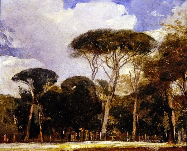 Pamphili Doria, Roma (kağıt üzerine yağlı boya) by Alexandre Gabriel Decamps