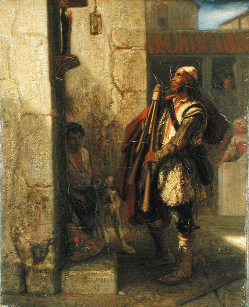 ಮಡೋನಾ ಮುಂದೆ ಪಿಫೆರಾರೊ, 1847 ಟರ್ಕ್ by Alexandre Gabriel Decamps
