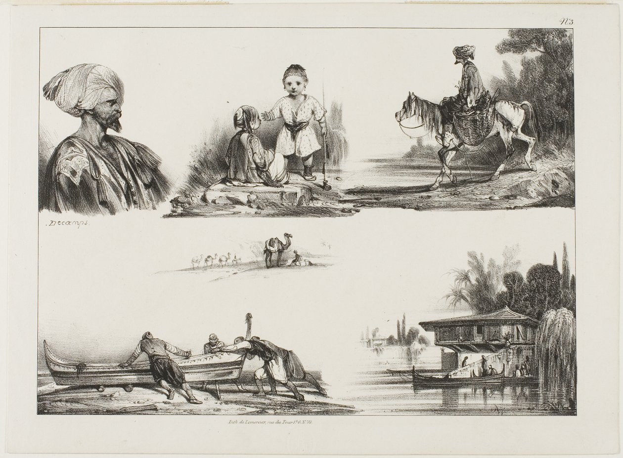 Eskiz Sayfası, No. 3 by Alexandre Gabriel Decamps