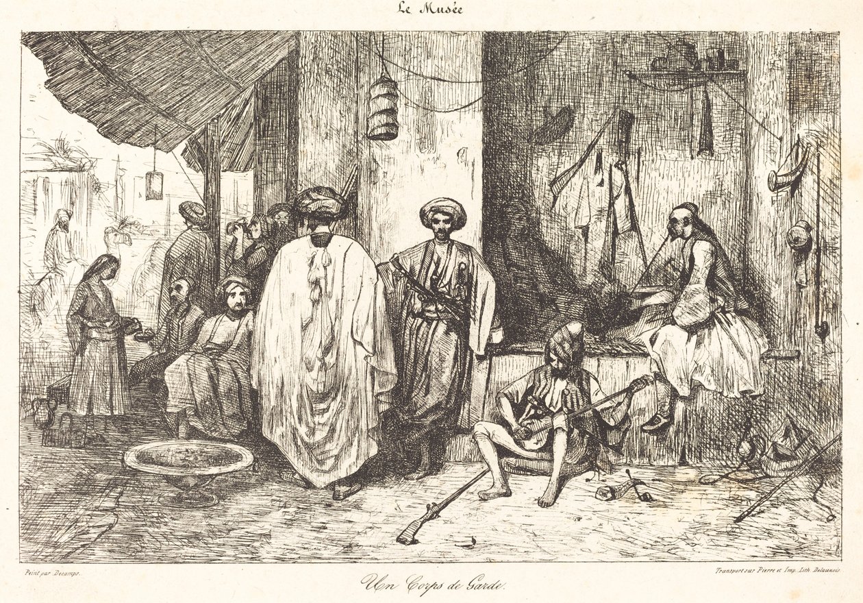 bir bekçi kulübesi by Alexandre Gabriel Decamps