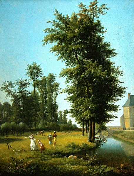Bir çayır görünümü by Alexandre Hyacinthe Dunouy