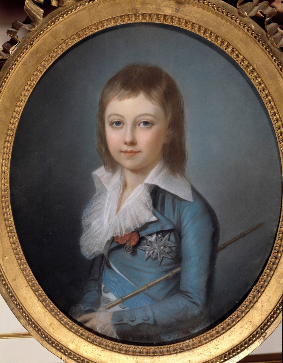 Louis XVII'nin (1785-1795) portresi, Alexander Kucharski'nin (1741-1819) yunus Pastel resminde tasvir edilmiştir. Karartma 0,62 x 0,52 m. Versay, Versay ve Trianon Kaleleri by Alexandre Kucharski