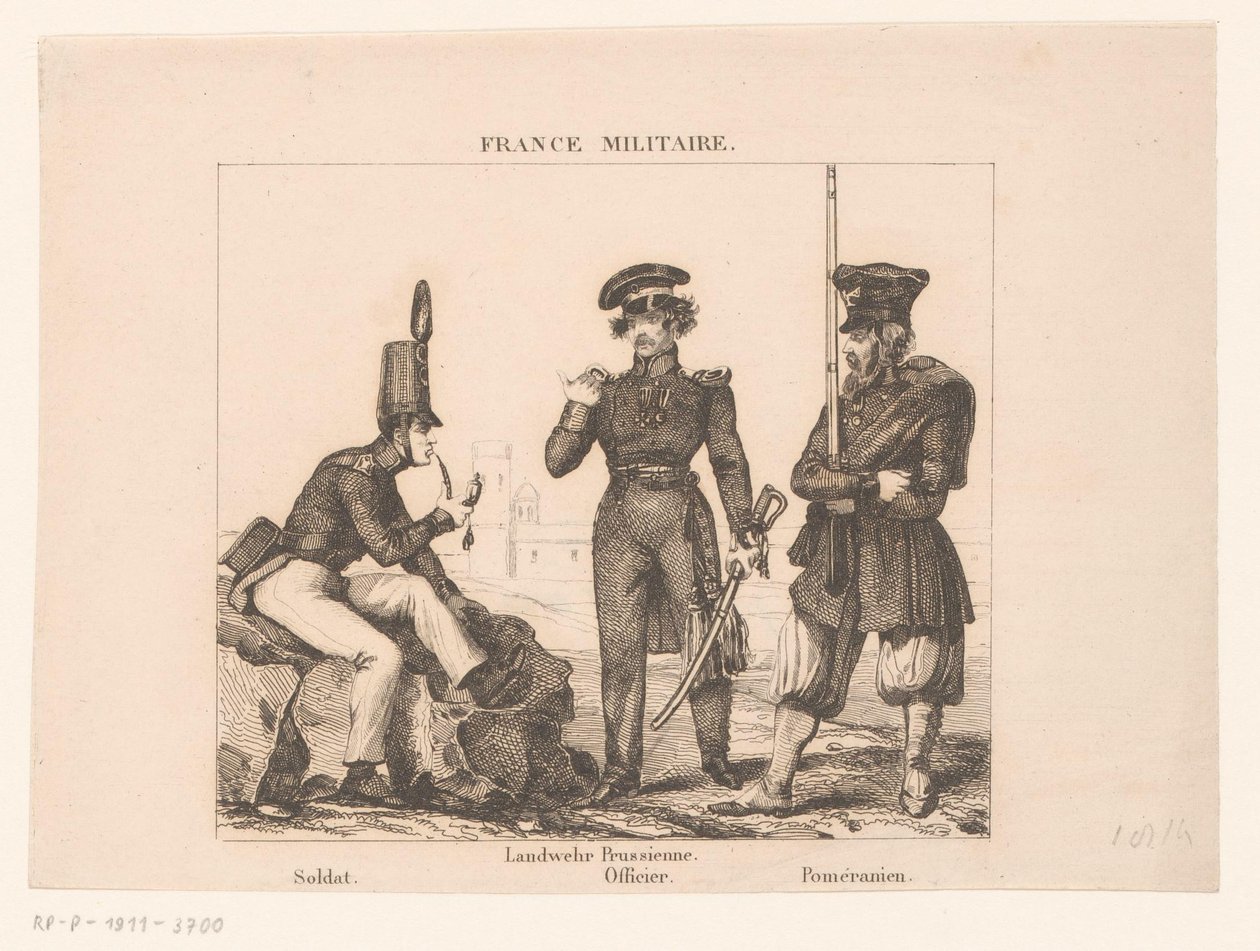 Üç Fransız askeri France Militaire (dizi başlığı) by Alexandre Lacauchie
