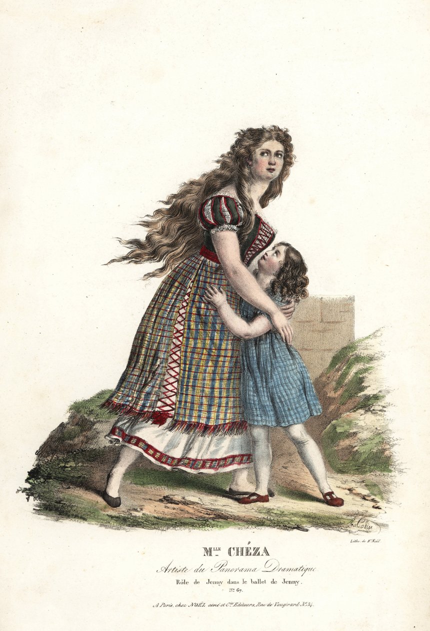 Balerin Miss Marie Cheza Jean-Louis Aumer, Panorama Dramatique tarafından bale-pandomim Jenny