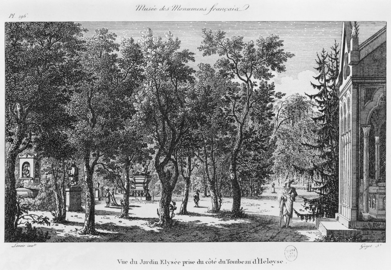 Musee des Monuments Francais, Paris, Laurent Guyot (1756-1806) tarafından oyulmuş Heloise ve Abelard