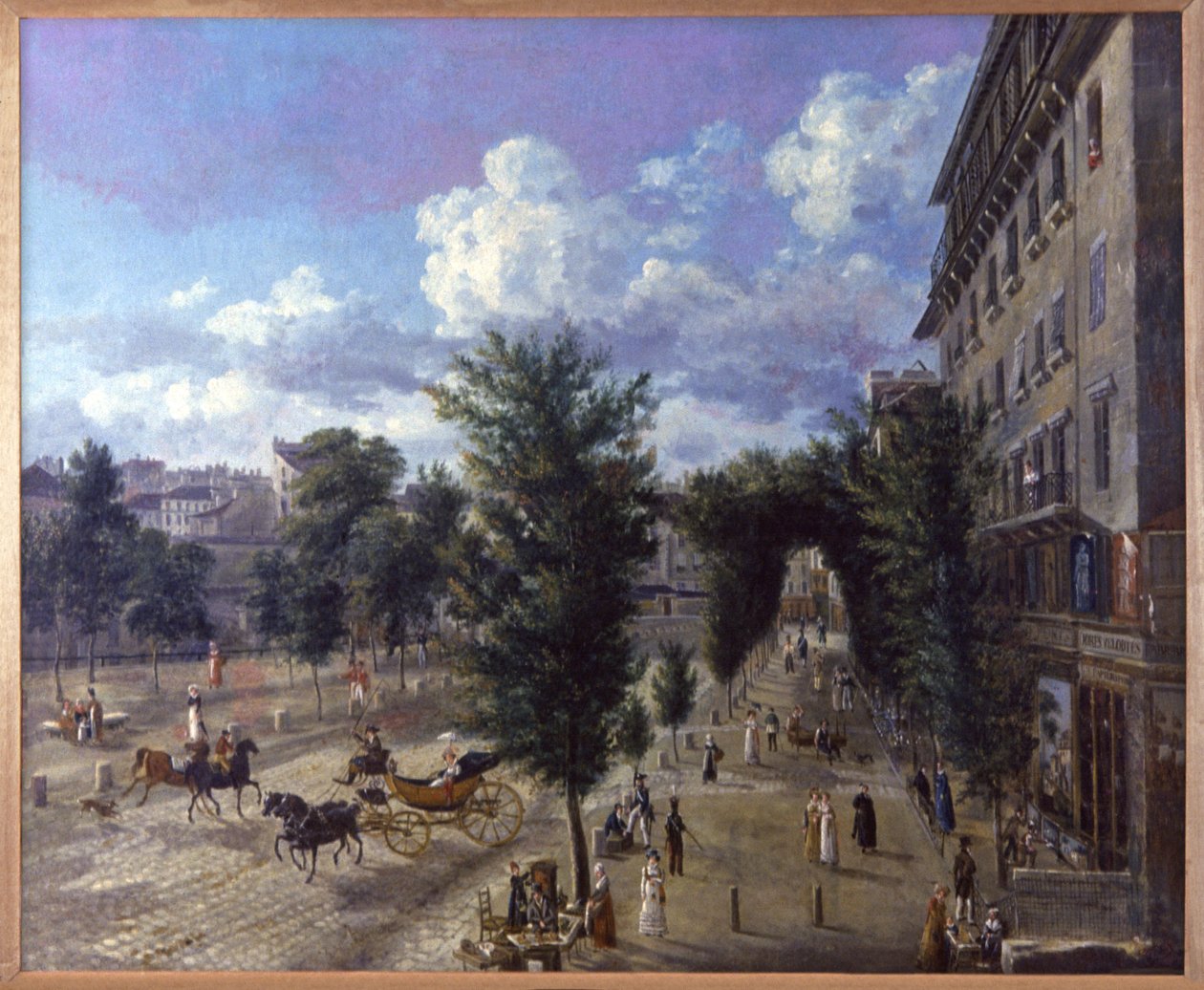 Grands boulevards, Paris, 1800 civarı (resim) by Alexandre Pau de Saint-Martin