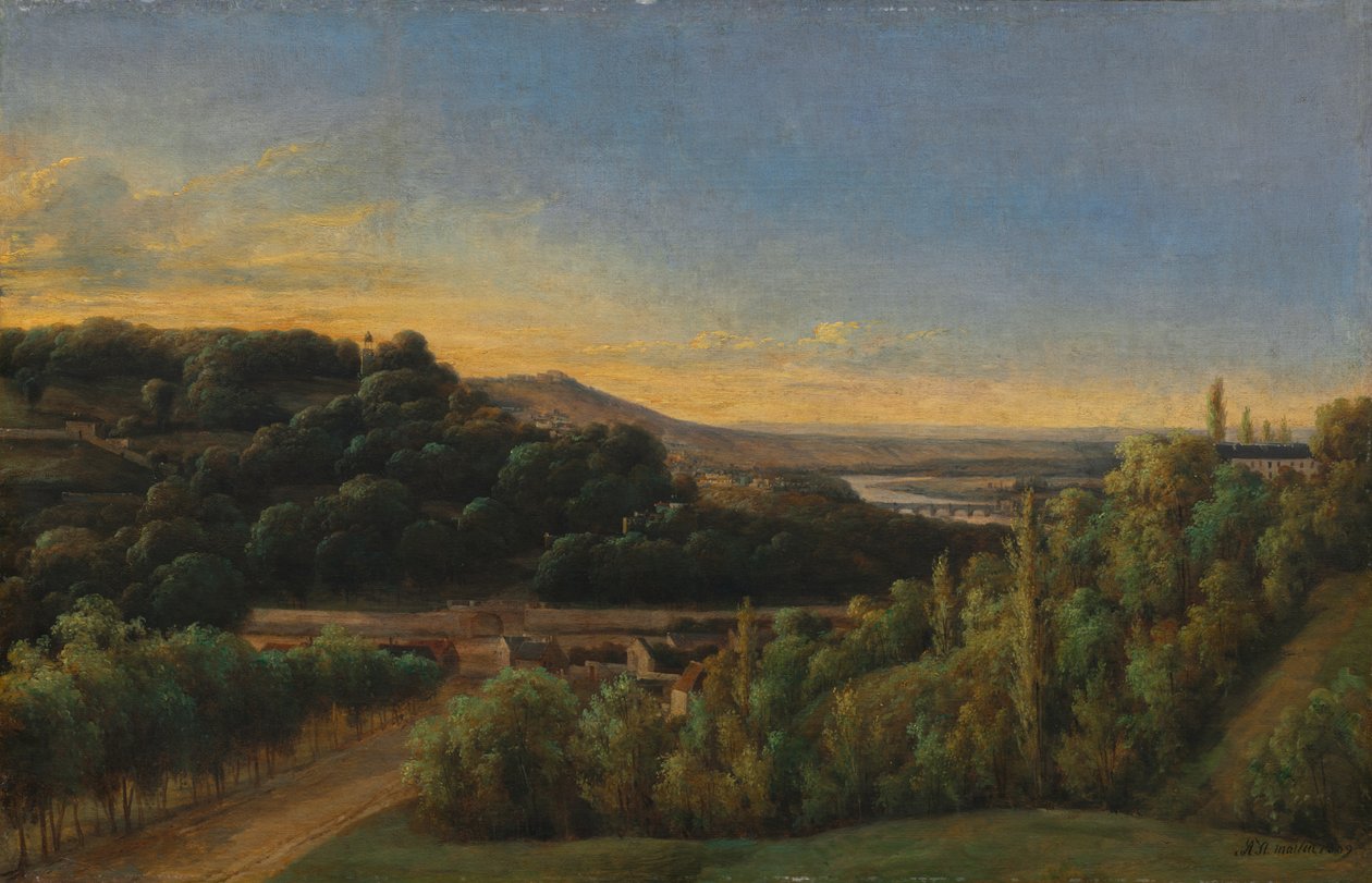 Saint-Cloud'un Görünümü, Seine Yakınında by Alexandre Pau de St. Martin