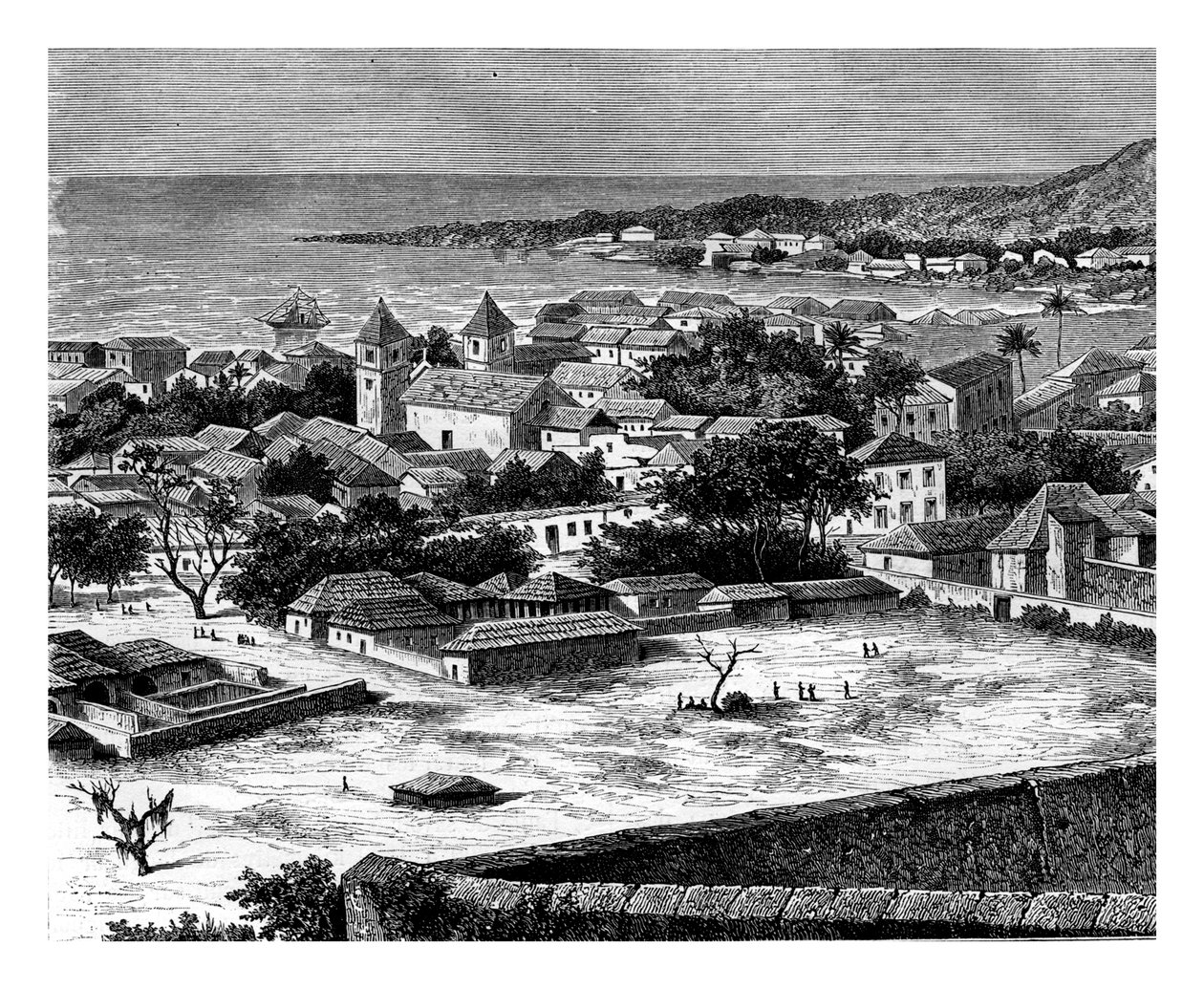 Sao Paulo, Luanda, Angola, 19. yüzyıl by Alexandre de Bar