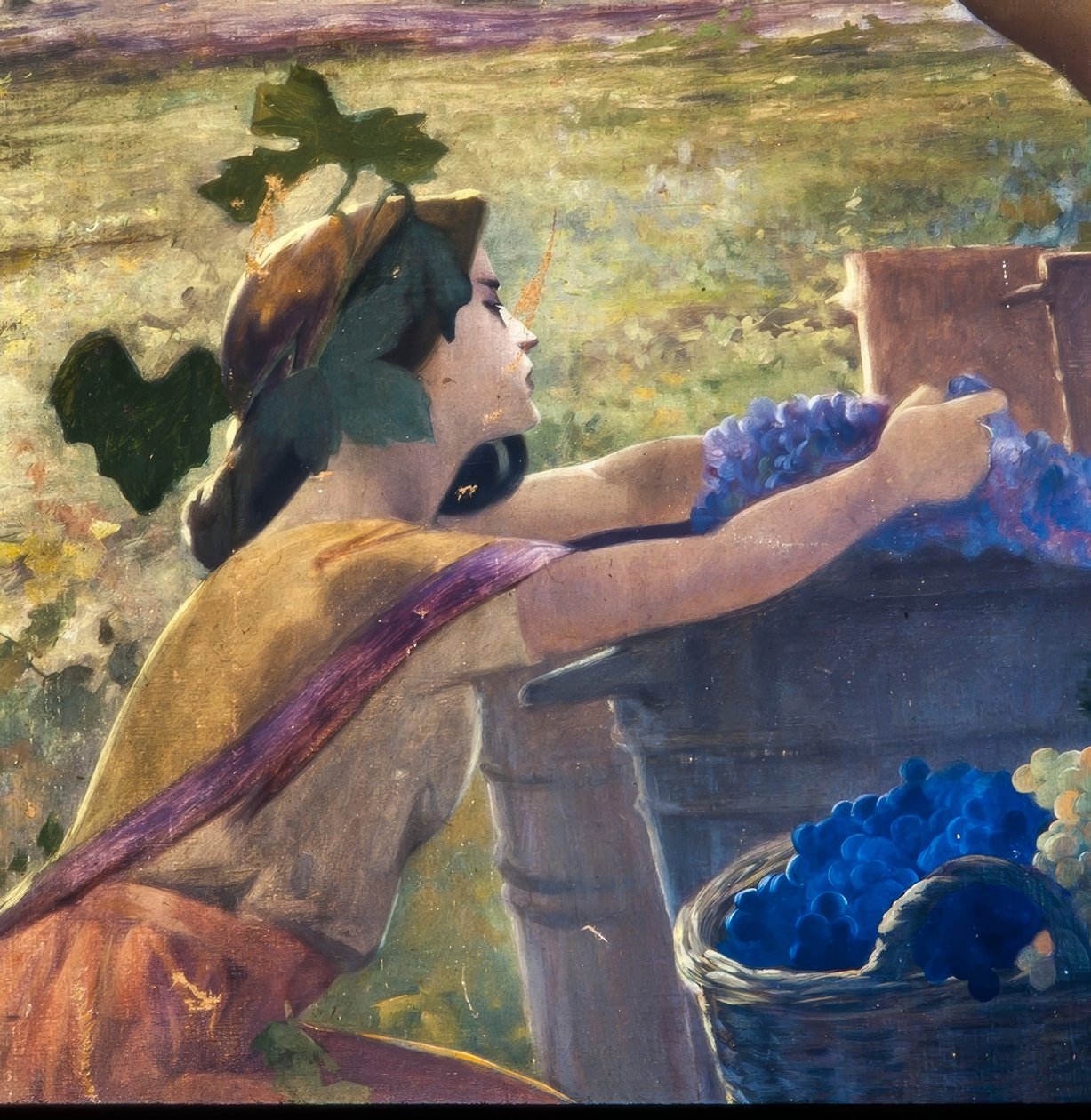 Tarım, sanayi ve ihracat alegorisini temsil eden duvar resmi by Alexandre de Riquer
