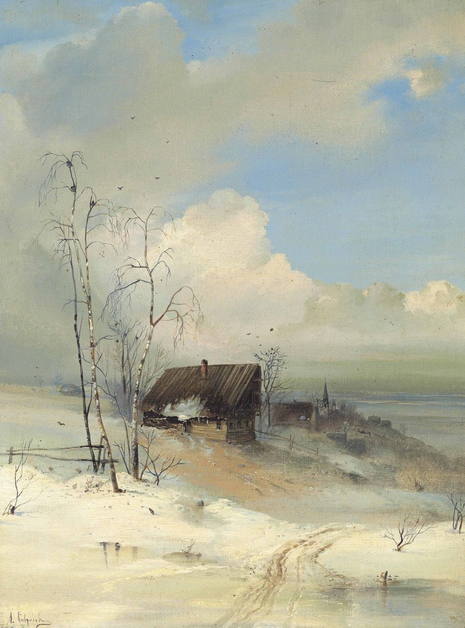 Baharın gelişi by Alexei Kondratjewitsch Sawrassow