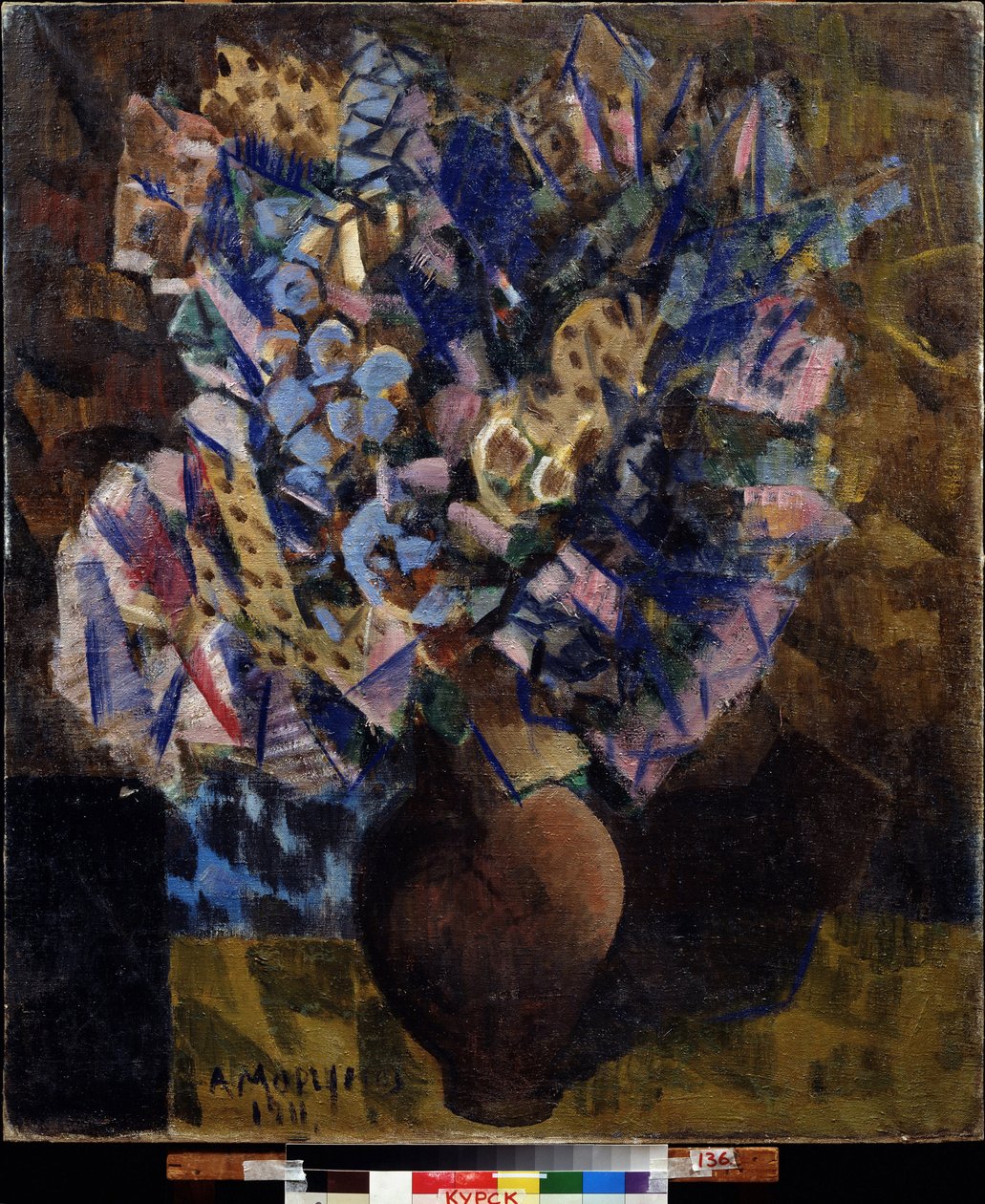 Çiçekler (Çiçekler). Resim Alexei Alexeyevich Morgunov (Morgunov) (1884-1935), tuval üzerine yağlı boya by Alexei Alexeyevich Morgunov