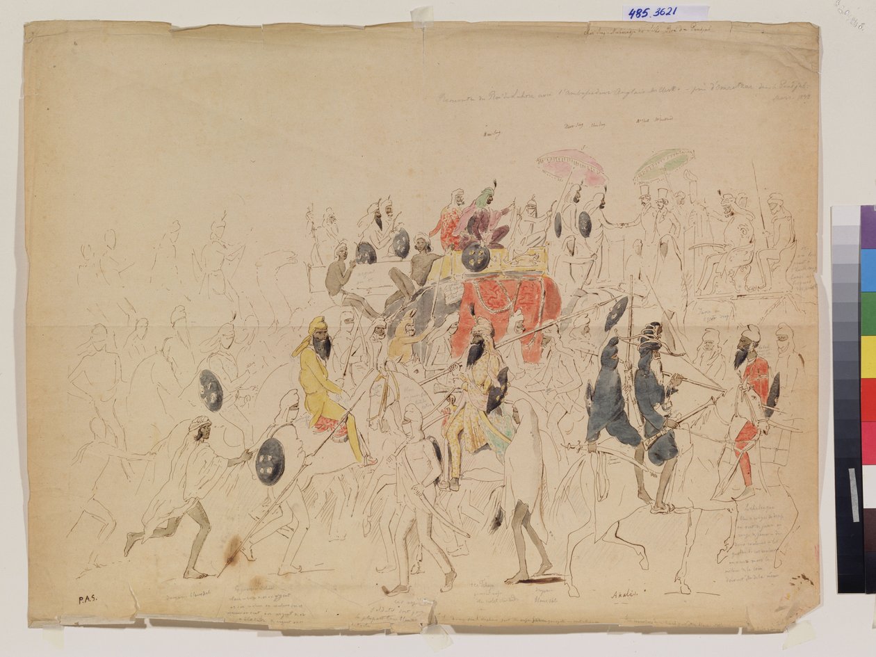 Pencap (Hindistan) Maharaja Sher Singh (1807-1843) ve İngiliz Büyükelçisi Clark