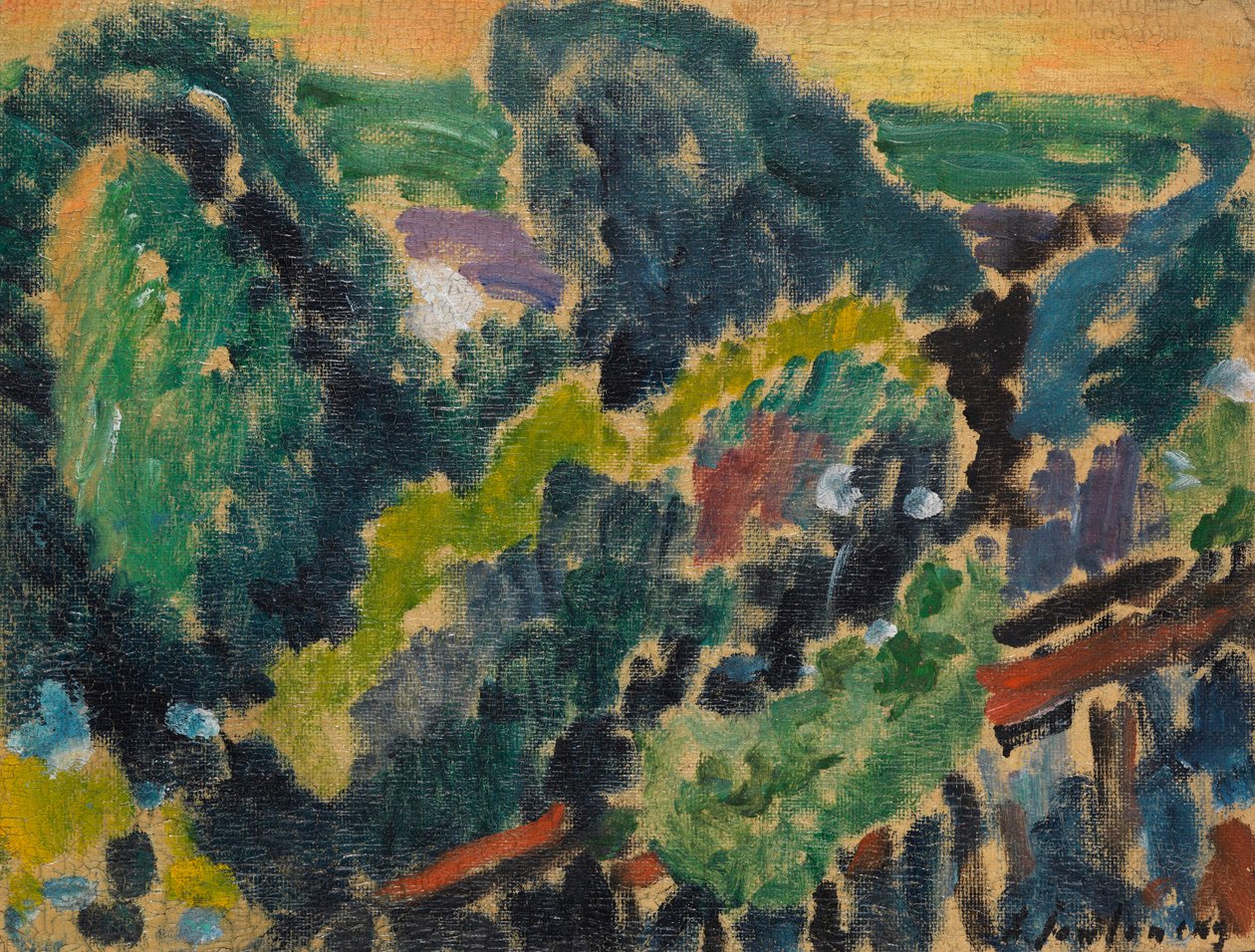 Cenevre Gölü manzarası, c. 1914. by Alexei Javlensky von