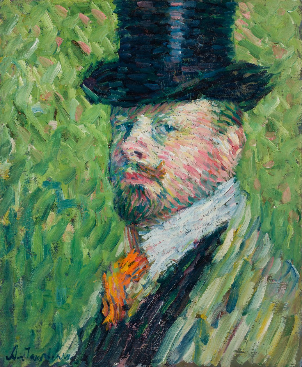 Silindir Şapkalı Otoportre, 1904. by Alexei Javlensky von