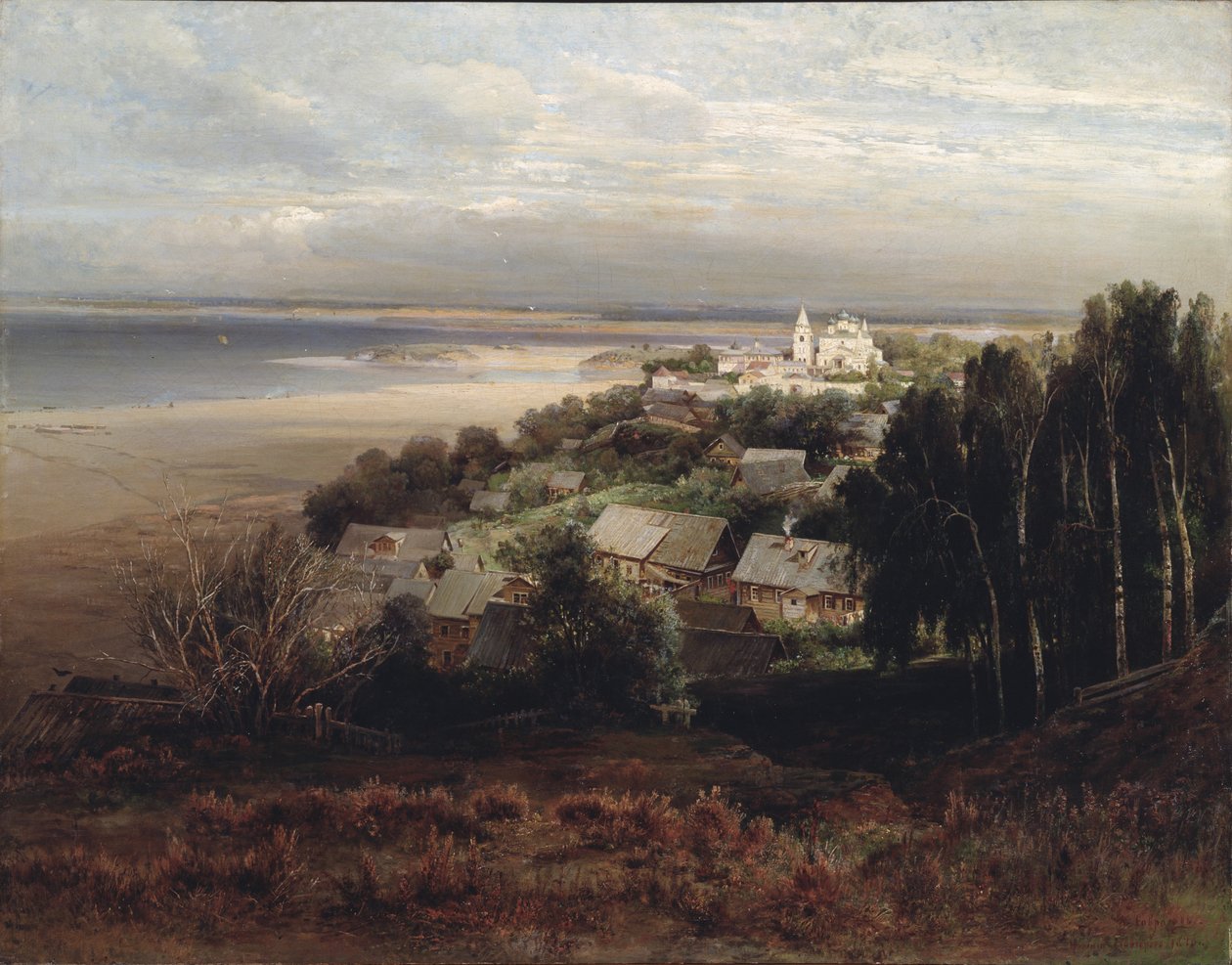 Nizhny Novgorod yakınlarındaki İsa'nın Yükselişi Mağara Manastırı by Alexei Kondratjewitsch Sawrassow
