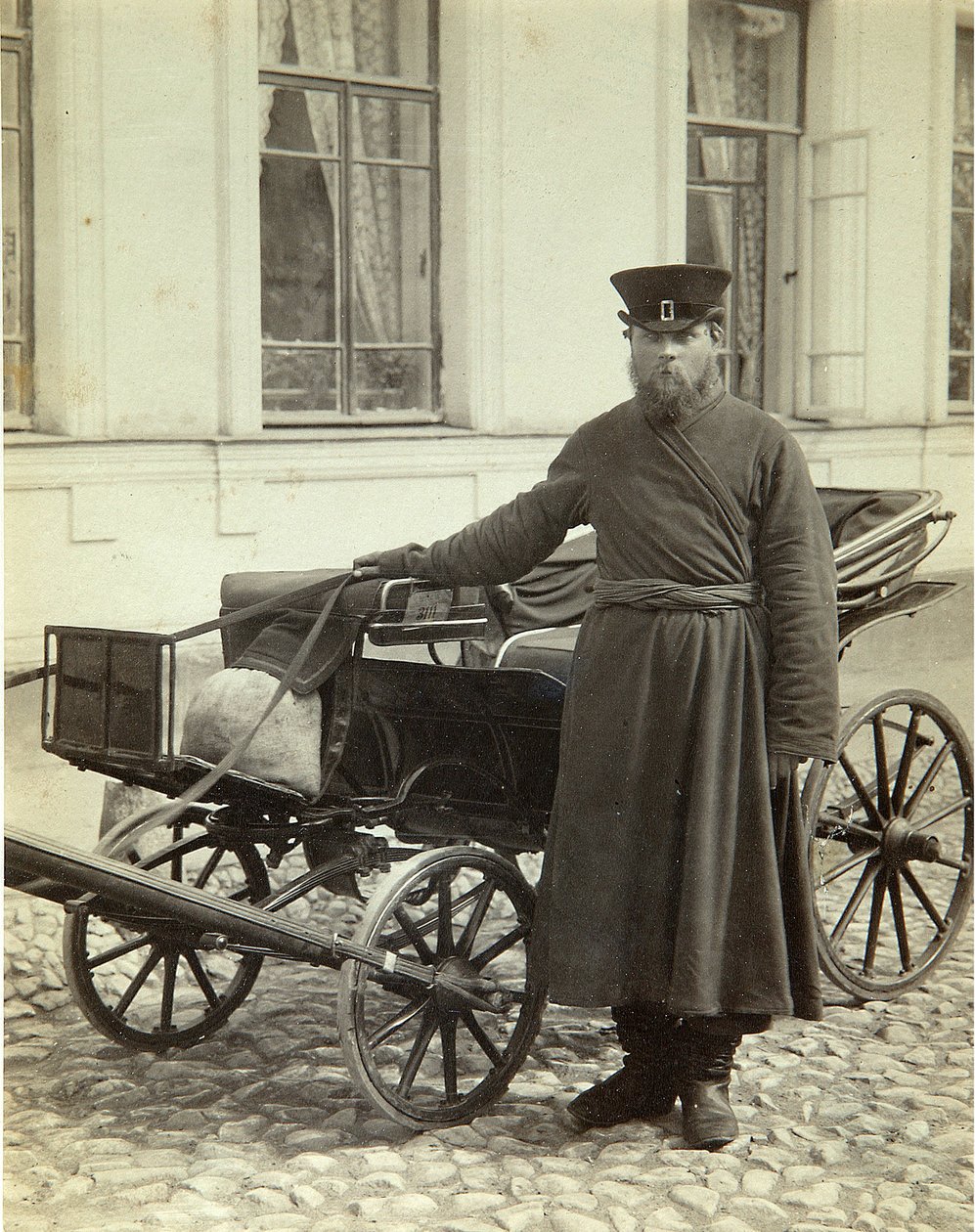 Bir arabacı. Albümin Fotoğrafı, Alexei Sergeevich Mazurin (1846