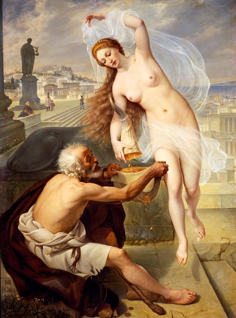 Fortune and Dilenci, Aleksei Tararsovich Markov veya Aleksej Zarasovic Markov (1802-1878) (tuval üzerine yağlı boya) by Alexei Tarasovich Markov