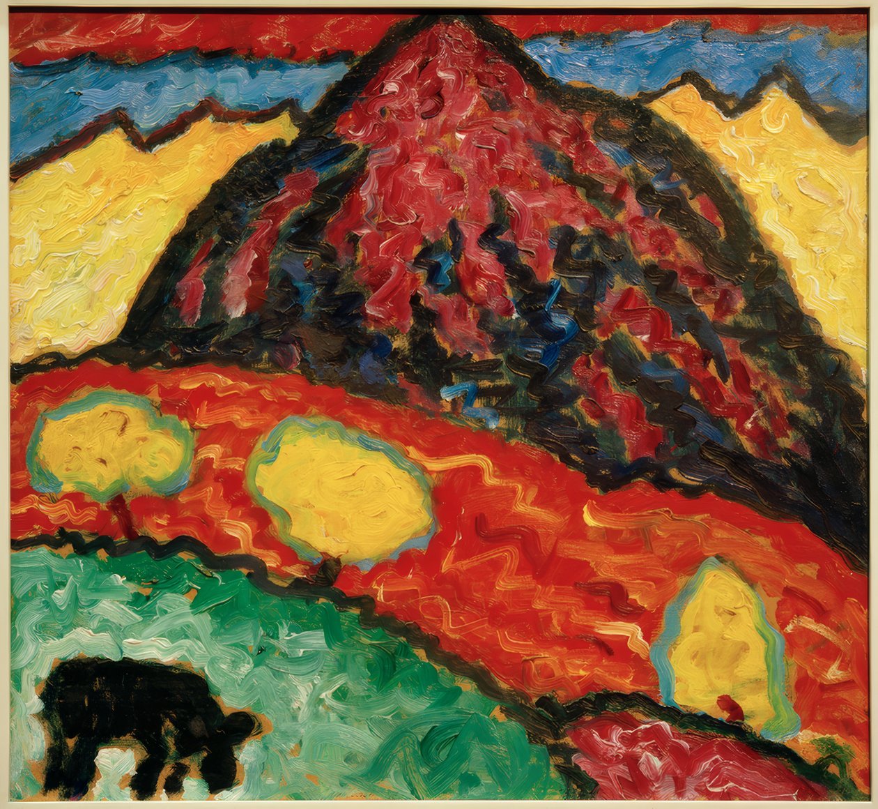 A. Jawlensky, Bir İnek ile Manzara by Alexej von Jawlensky