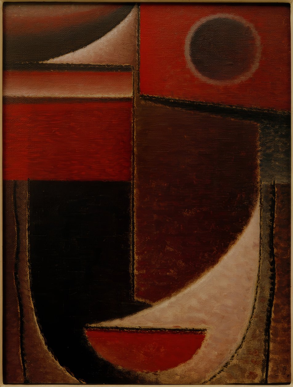 Soyut Kafa: Kırmızı Işık, 1930 by Alexej von Jawlensky